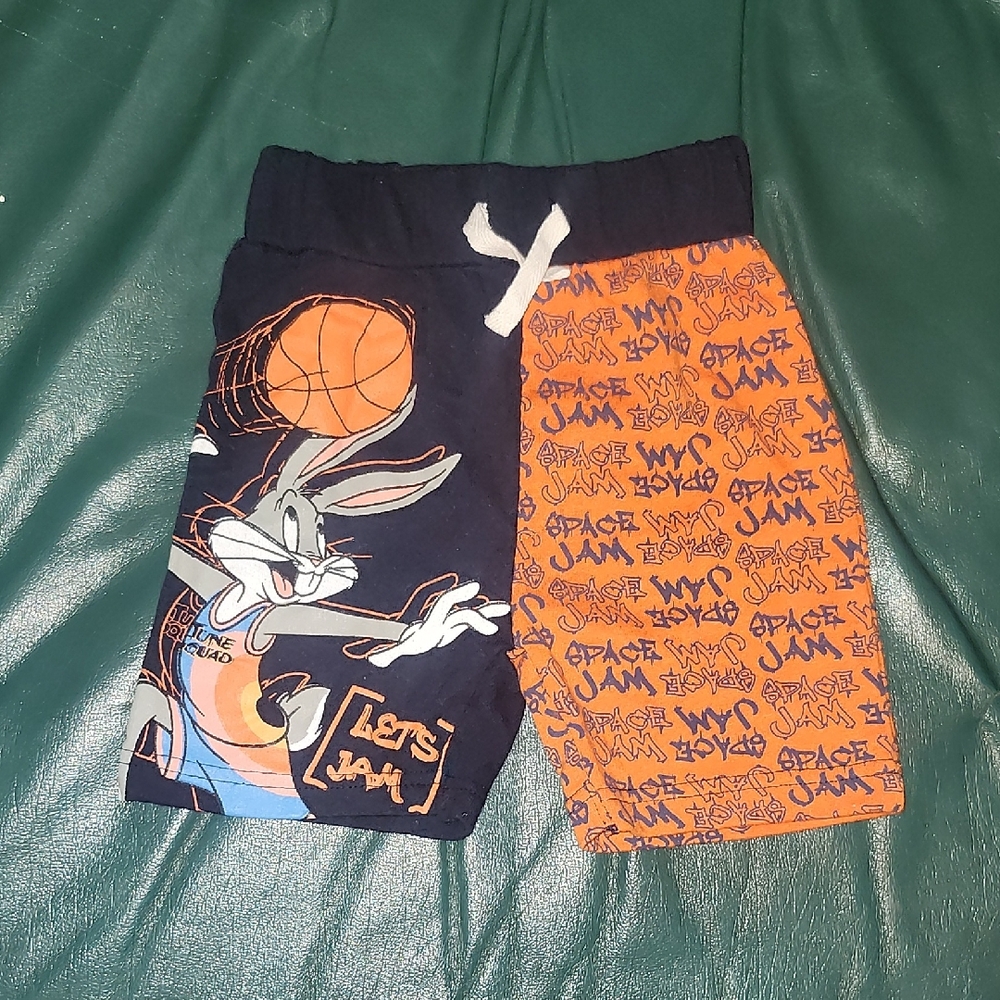 Space Jam Kids Shorts - Navy and Orange